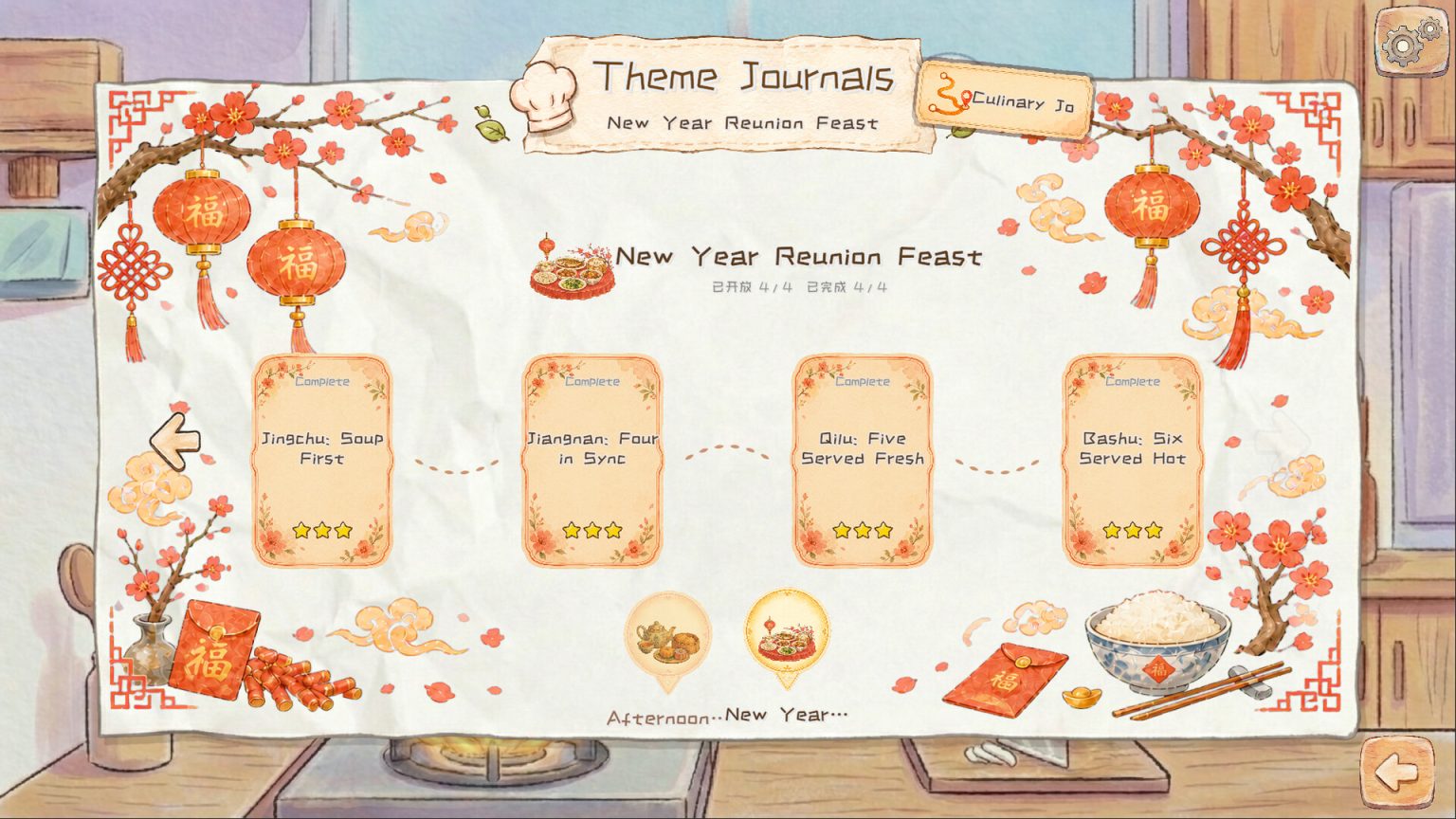 Cooking tasks arranged on the Eatime planning timeline
