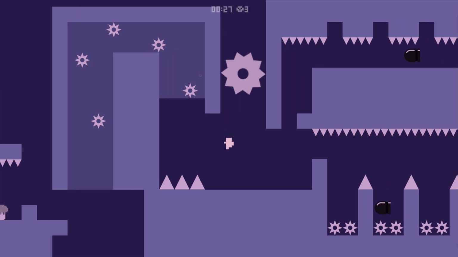 Character avoiding traps in a GameOverd platforming stage