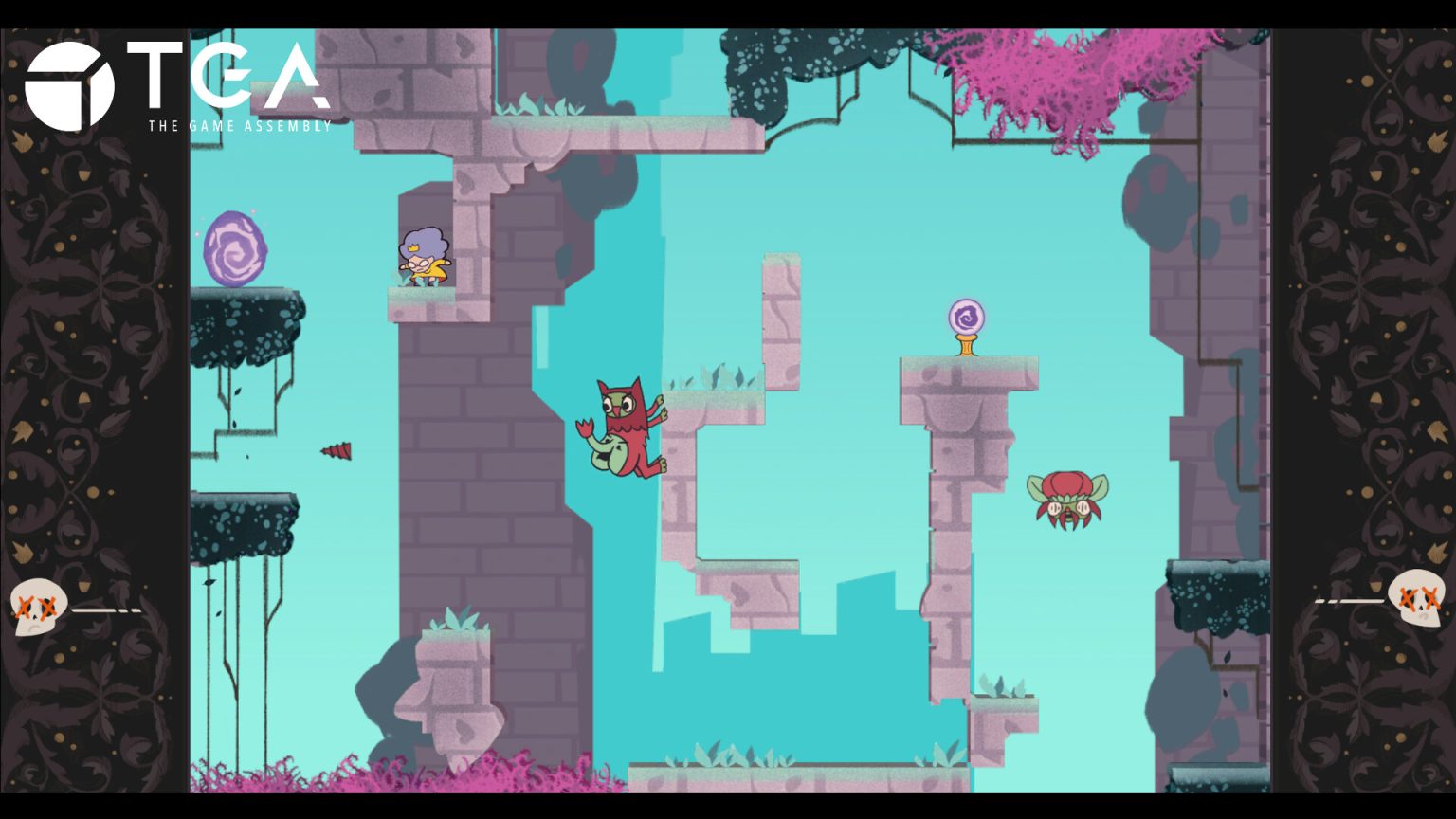 Princess Gertie descending the castle in Fall Queen
