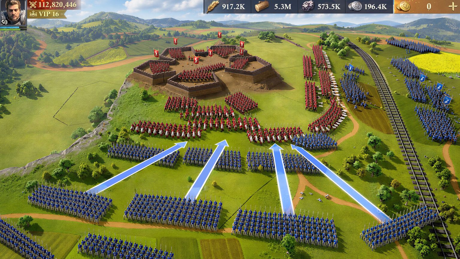 Armies and dragons gathering for a Last Fiefdom siege