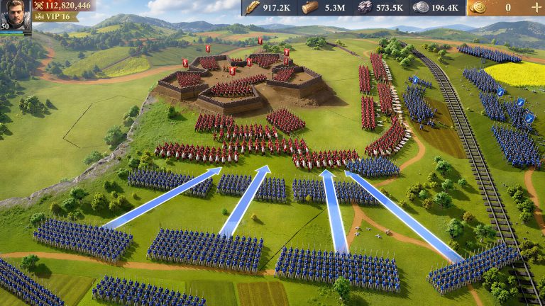 Armies and dragons gathering for a Last Fiefdom siege