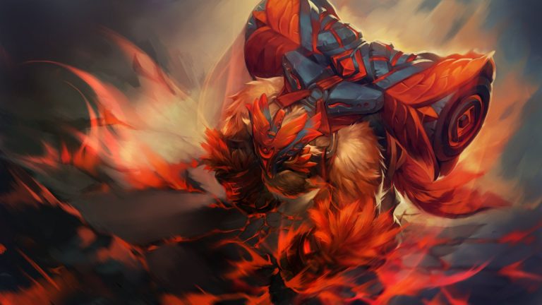 Earthshaker transformed by blue cosmic energy in the Planetfall Arcana